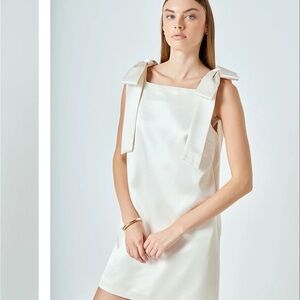 Endless Rose VELVET SATIN BOW MINI DRESS